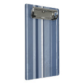 Candy Blue Stripes Mini Klemmbrett (Schrägansicht)