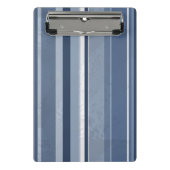 Candy Blue Stripes Mini Klemmbrett (Vorderseite)
