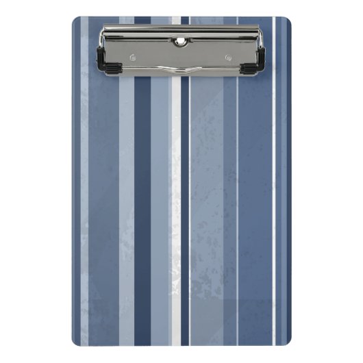 Candy Blue Stripes Mini Klemmbrett (Vorderseite)