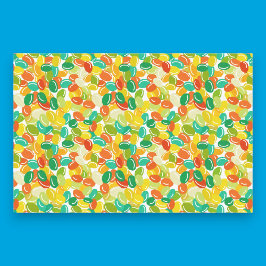 Candy Boans Yellow Multicolor auf weißem Hintergru Seidenpapier