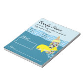 Candy Bottle Guessing Game, M&M, Whale Baby Dusche Notizblock (Rotiert)