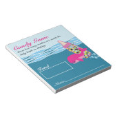 Candy Bottle Guessing Game, M&M, Whale Baby Dusche Notizblock (angewinkelt)