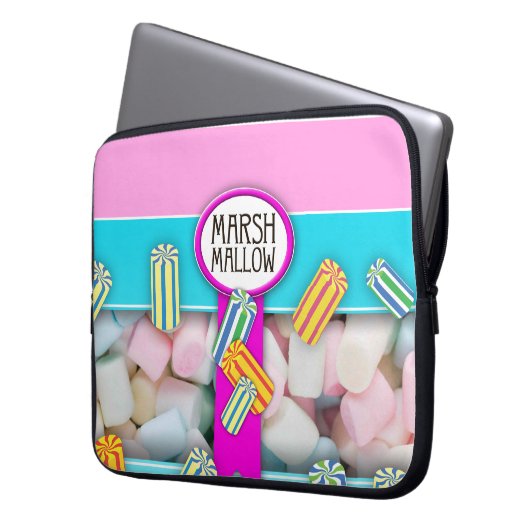 Candy Box Marshmallow Laptop Bag Laptopschutzhülle (Vorderseite Links)
