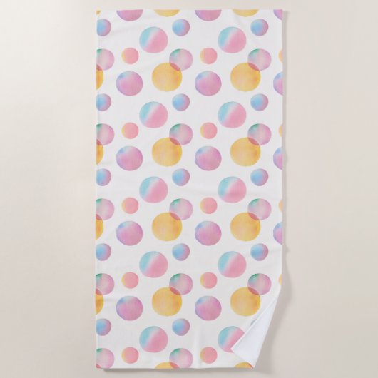 Candy Bubbles Vibrany Beach Totuch Strandtuch (Vorderseite)