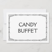 "Candy Buffet" Art Deco Stil Hochzeitszeichen (Vorderseite)
