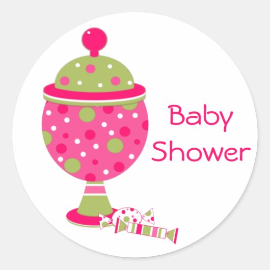 Candy Buffet Babydusche Umschlag Aufkleber (Vorderseite)