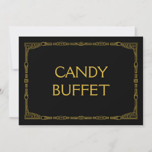 "Candy Buffet" Kunst Gold Dekostil Hochzeitsschild