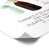 Candy Buffet Schild für Baby Dusche Green Sip & Se (Ecke)