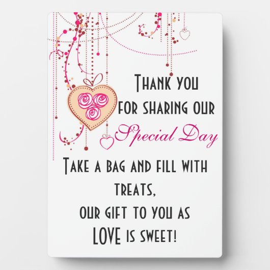 Candy Buffet Sign Fotoplatte (Vorderseite)