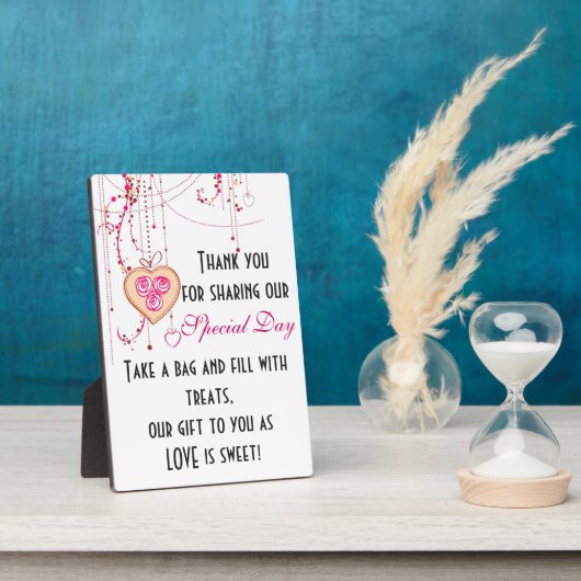 Candy Buffet Sign Fotoplatte (Seite)