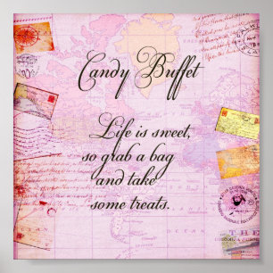 Candy Buffet Sign Poster