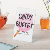 Candy Buffet Signieren Niedliches Cotton Candy Par Sockelschild (In SItu)