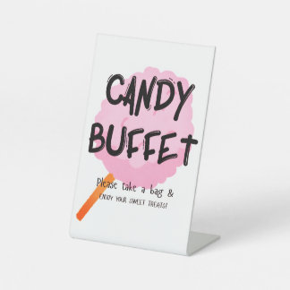 Candy Buffet Signieren Niedliches Cotton Candy Par Sockelschild