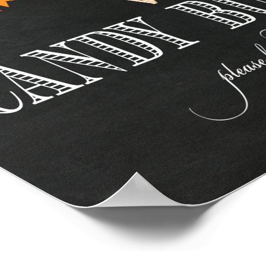 Candy Buffet Tischschild - 8x10- Candy Bar Sign Poster (Ecke)