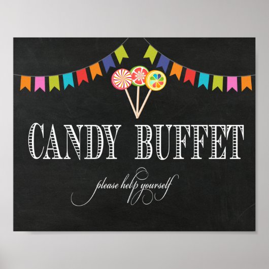 Candy Buffet Tischschild - 8x10- Candy Bar Sign Poster (Vorne)