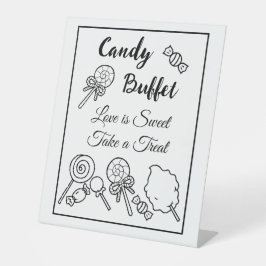 Candy Buffet Tischschild für Hochzeit Sockelschild