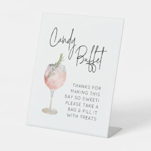 Candy Buffet Zeichen für Hochzeit, Geburtstag Grad Sockelschild