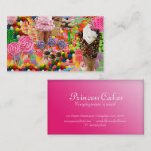 Candy Business Card Rosa Visitenkarte (Vorne/Hinten)