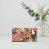 Candy Business Card Rosa Visitenkarte (Stehend Vorderseite)