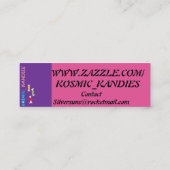 CANDY BUSINESS CARDS MINI VISITENKARTE (Rückseite)