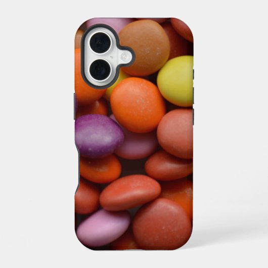 Candy Buttons iPhone 16 Hülle (Rückseite)