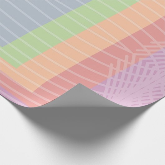 Candy Cake Pastellfarbblock Geschenkpapier (Ecke)