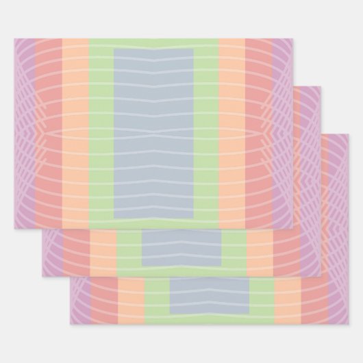 Candy Cake Pastellfarbblock Geschenkpapier Set (Set)