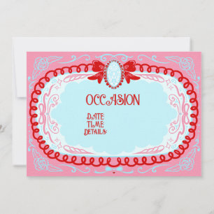 Candy Cameo Custom Einladung