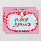 Candy Cameo Custom Einladung (Vorne/Hinten)