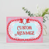 Candy Cameo Custom Save The Date (Stehend Vorderseite)