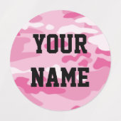 Candy Camouflage Circle Bekleidungsmarken Etiketten (Design 1)