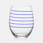 Candy Can Blue Striping Weinbrille Weinglas Ohne Stiel (Vorderseite)