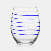 Candy Can Blue Striping Weinbrille Weinglas Ohne Stiel (Rückseite)