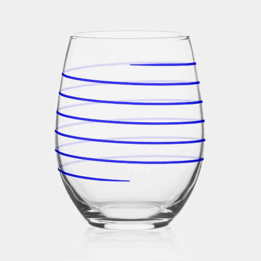 Candy Can Blue Striping Weinbrille Weinglas Ohne Stiel (Rechts)