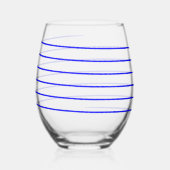 Candy Can Blue Striping Weinbrille Weinglas Ohne Stiel (Links)