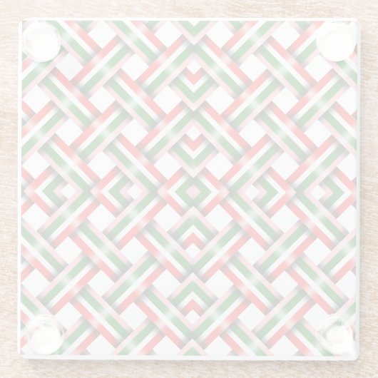 Candy Cana Weihnachts nahtlos Flat Holiday Card Glasuntersetzer (Rückseite)