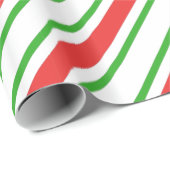 Candy Canane Streifen - rot und grün Geschenkpapier (Rolleneckpunkt)