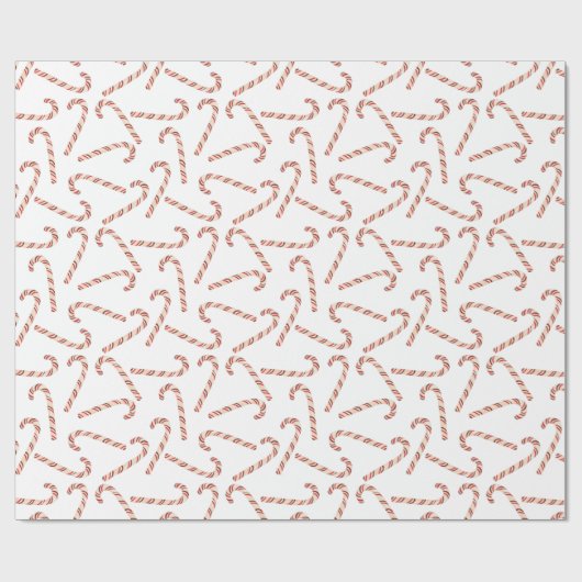 Candy Candy Cane Pattern Weihnachten Geschenkpapier (Flach)