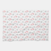 Candy Candy Cane Snowflake Weihnachten Geschirrtuch (Horizontal)