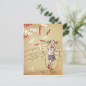 Candy Candy Vintag Illustartion Hallo Postcard Postkarte (Stehend Vorderseite)