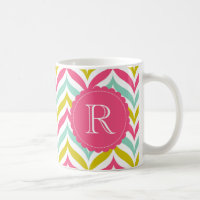 Candy Candy Zickzack Waves Muster Monogram Tasse