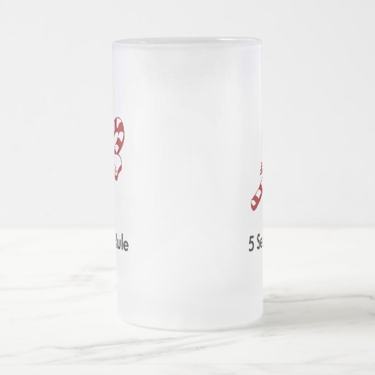 Candy Cane 5 Zweite Regel Mattglas Bierglas (Mittel)