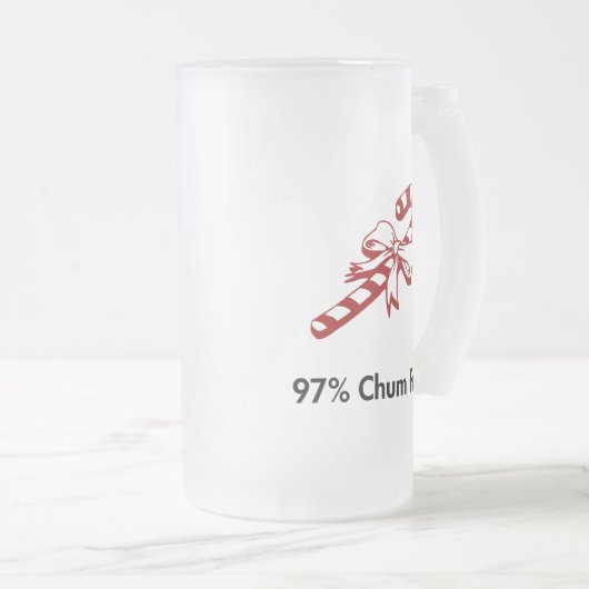 Candy Cane 97% Chum Mattglas Bierglas (VorderseiteRechts)