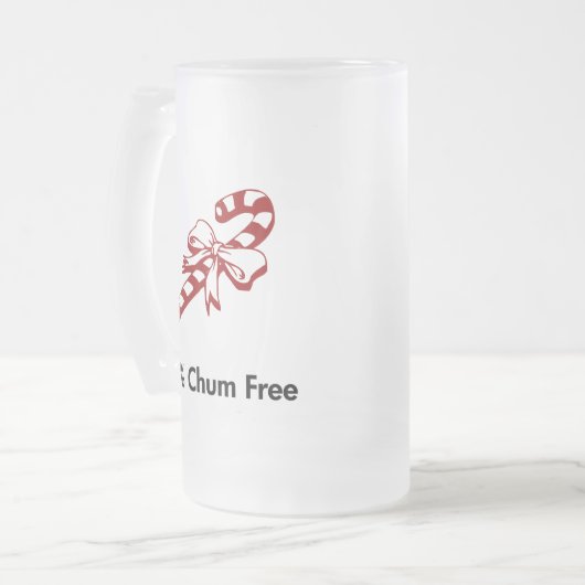 Candy Cane 97% Chum Mattglas Bierglas (Vorderseite Links)