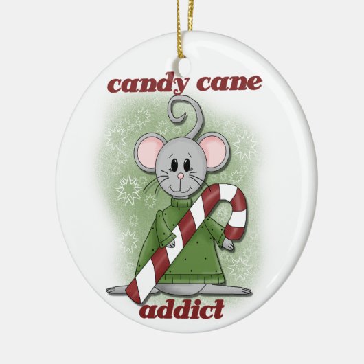 Candy Cane Addict Christmas Keepake Ornament (Links)