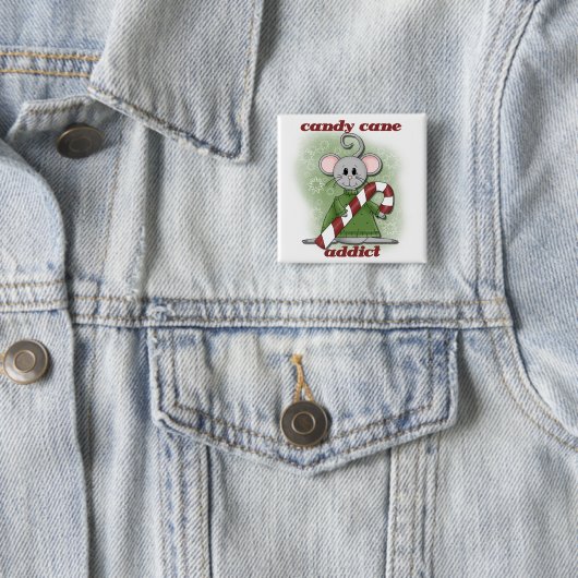 Candy Cane Addict Tshirts und Geschenke Button (Beispiel)