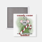 Candy Cane Addict Tshirts und Geschenke Magnet (Vorderseite/Rückseite)