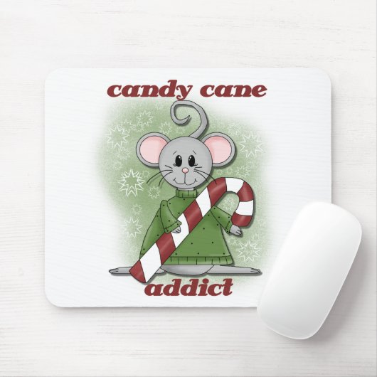 Candy Cane Addict Tshirts und Geschenke Mousepad (Mit Mouse)