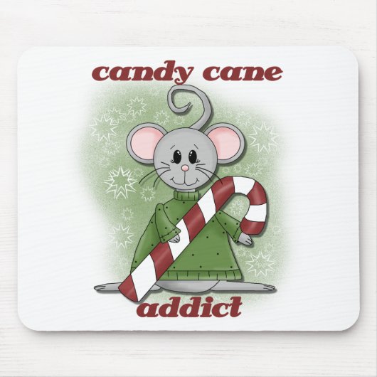 Candy Cane Addict Tshirts und Geschenke Mousepad (Vorne)