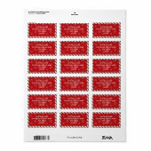Candy Cane Address Labels Adressaufkleber (Vorne)